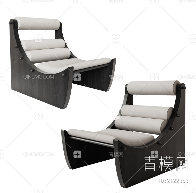 单人沙发 懒人沙发 休闲沙发 躺椅3D模型下载【ID:2122353】