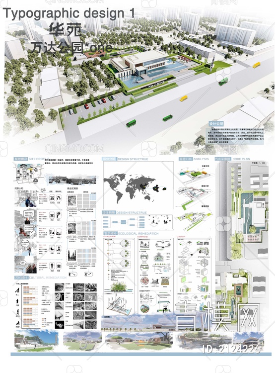 PSD免抠城市绿地公园景观展板psd下载【ID:2124226】