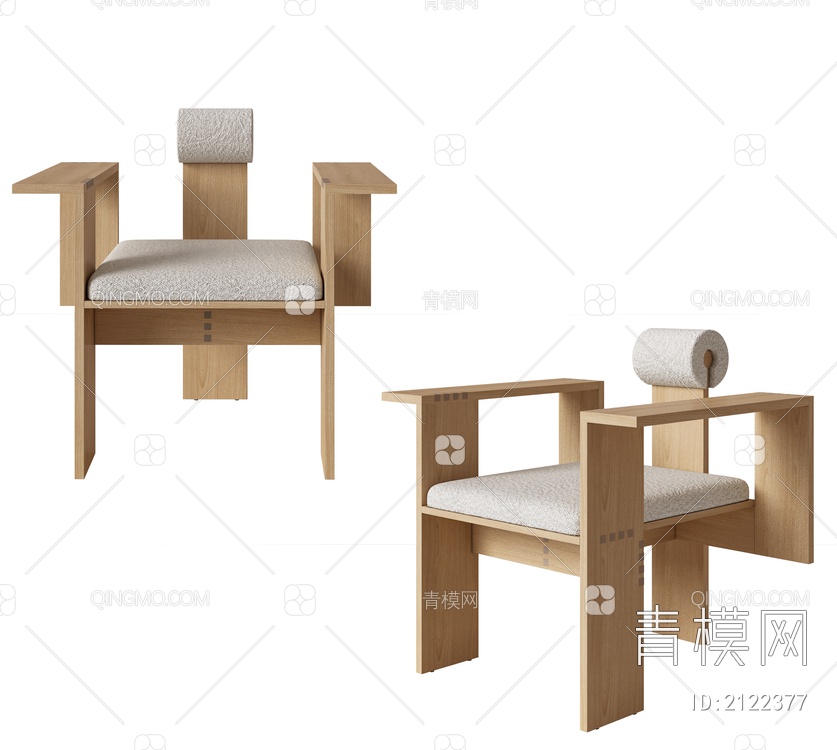 单椅 休闲椅 餐椅 扶手椅3D模型下载【ID:2122377】