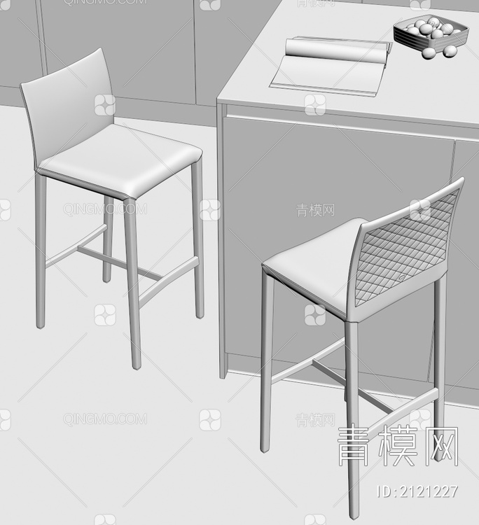 吧椅3D模型下载【ID:2121227】