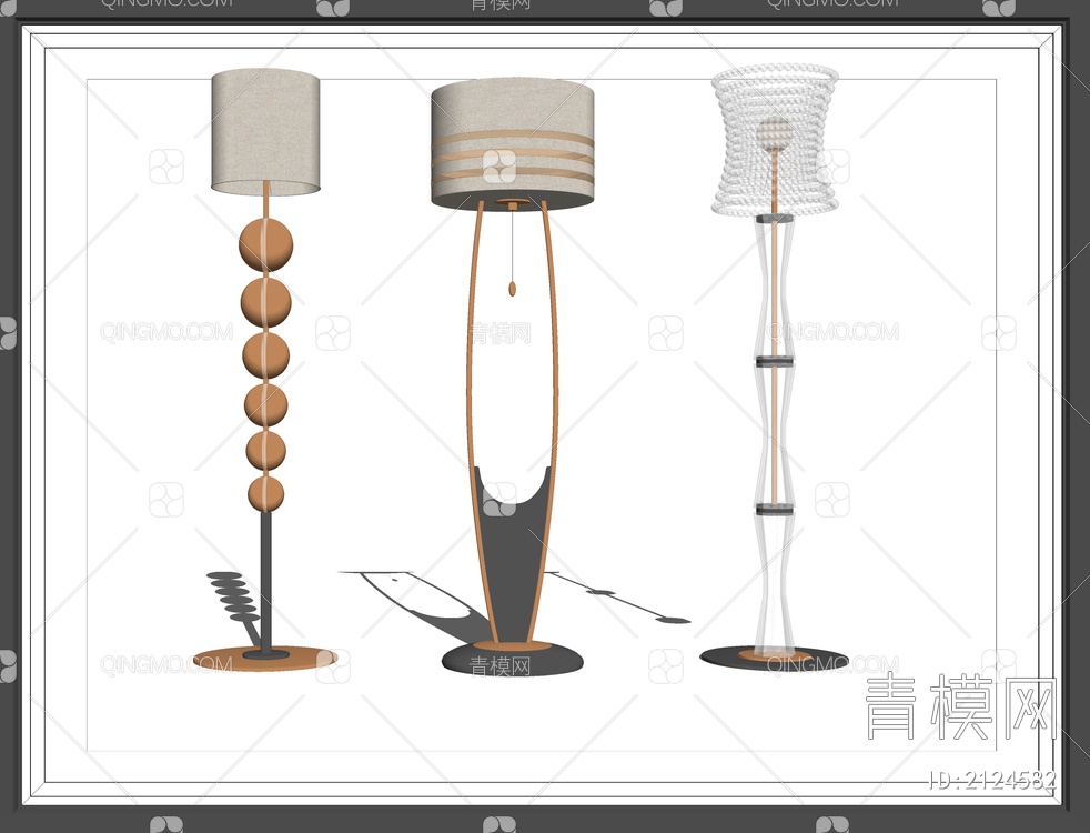 落地灯SU模型下载【ID:2124582】