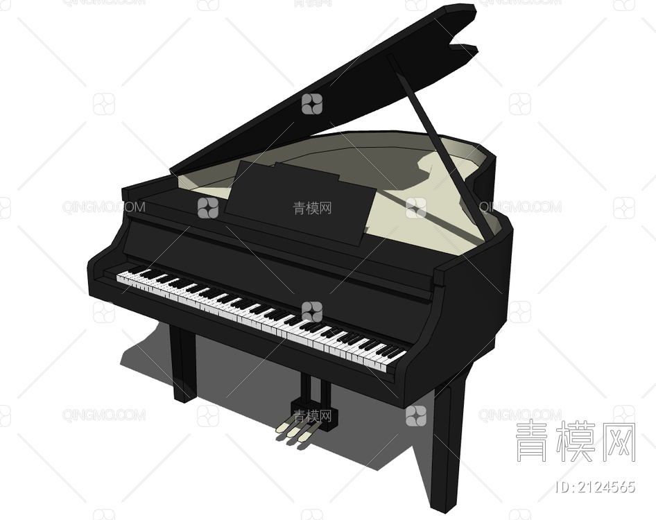 钢琴SU模型下载【ID:2124565】