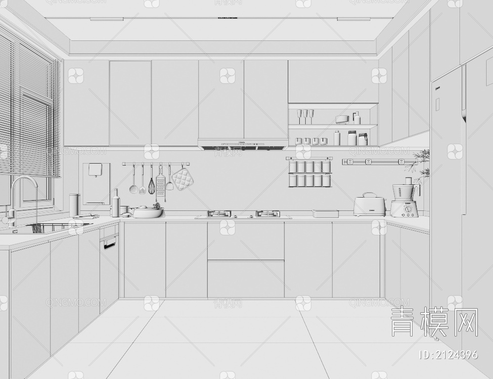 厨房3D模型下载【ID:2124396】