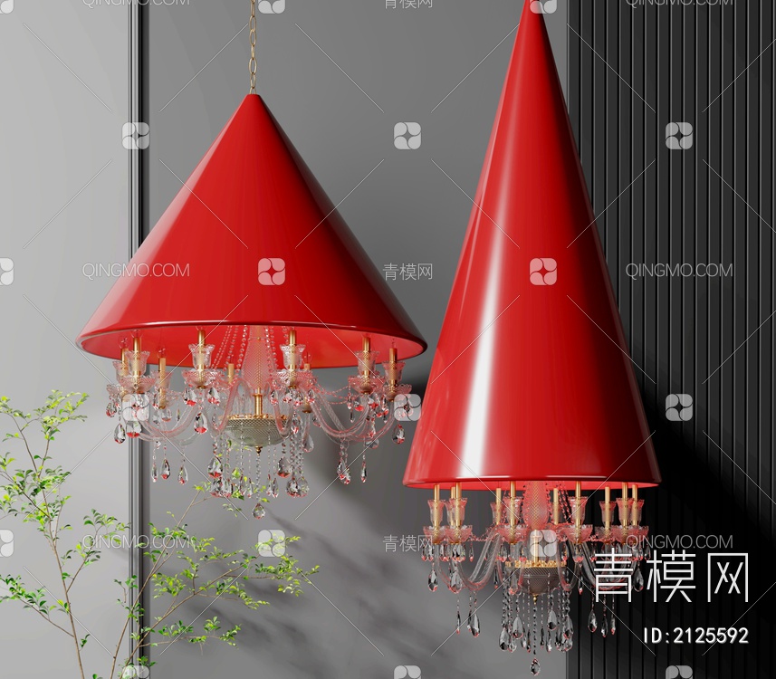艺术吊灯3D模型下载【ID:2125592】