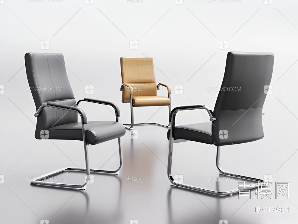 办公会议椅3D模型下载【ID:2126814】