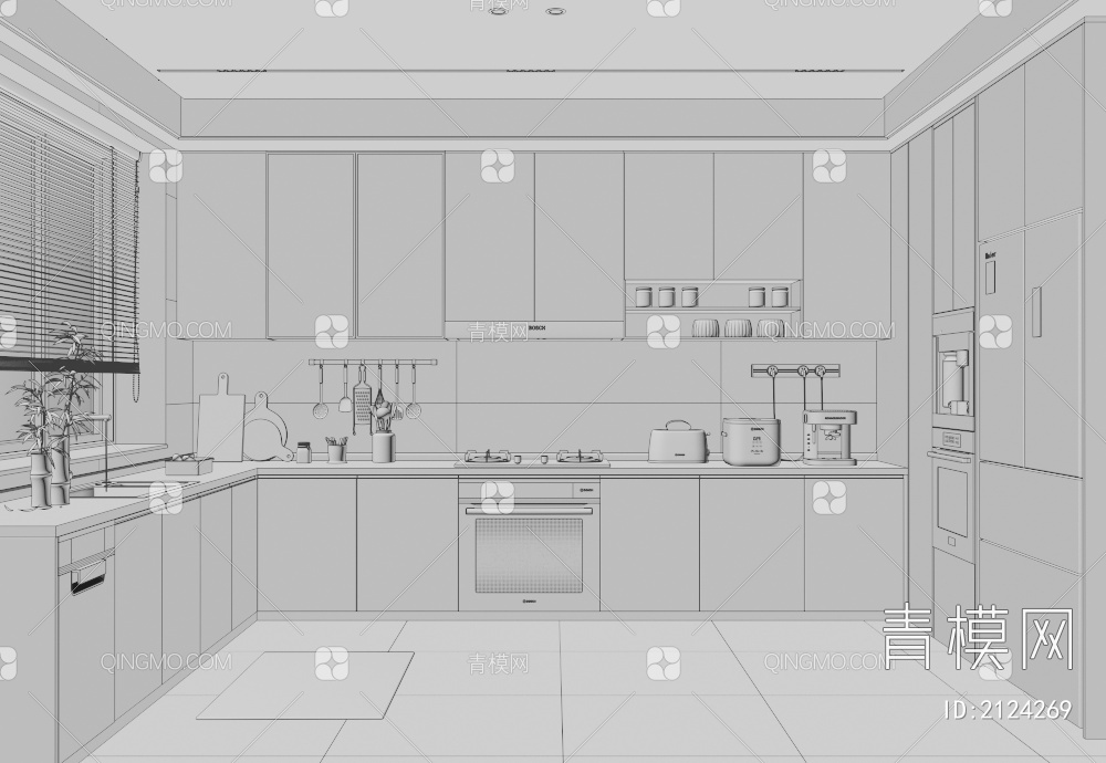 厨房3D模型下载【ID:2124269】