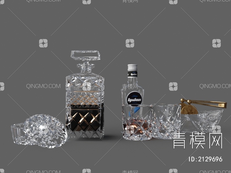 酒瓶3D模型下载【ID:2129696】