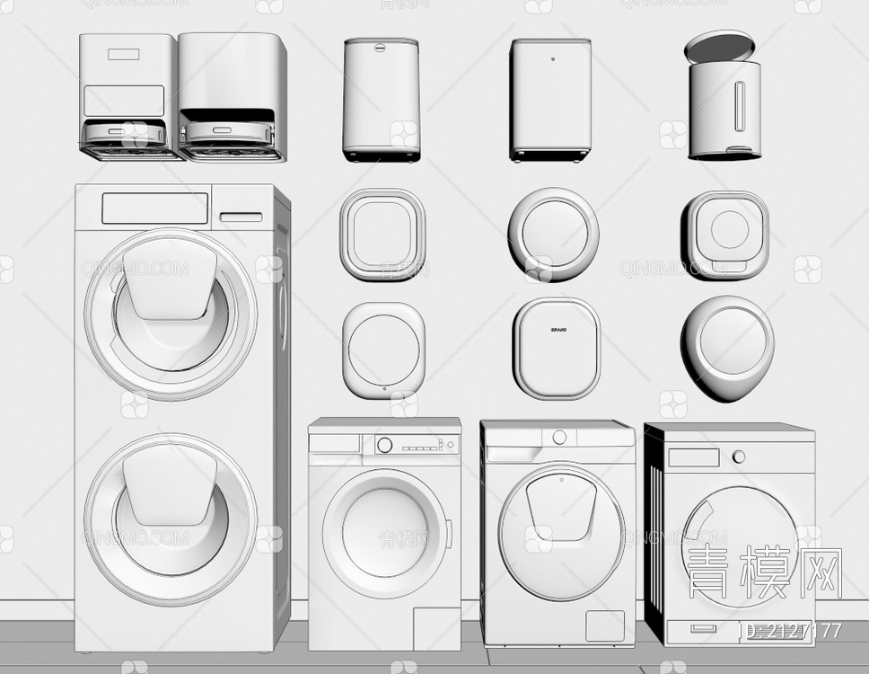 洗衣机3D模型下载【ID:2127177】