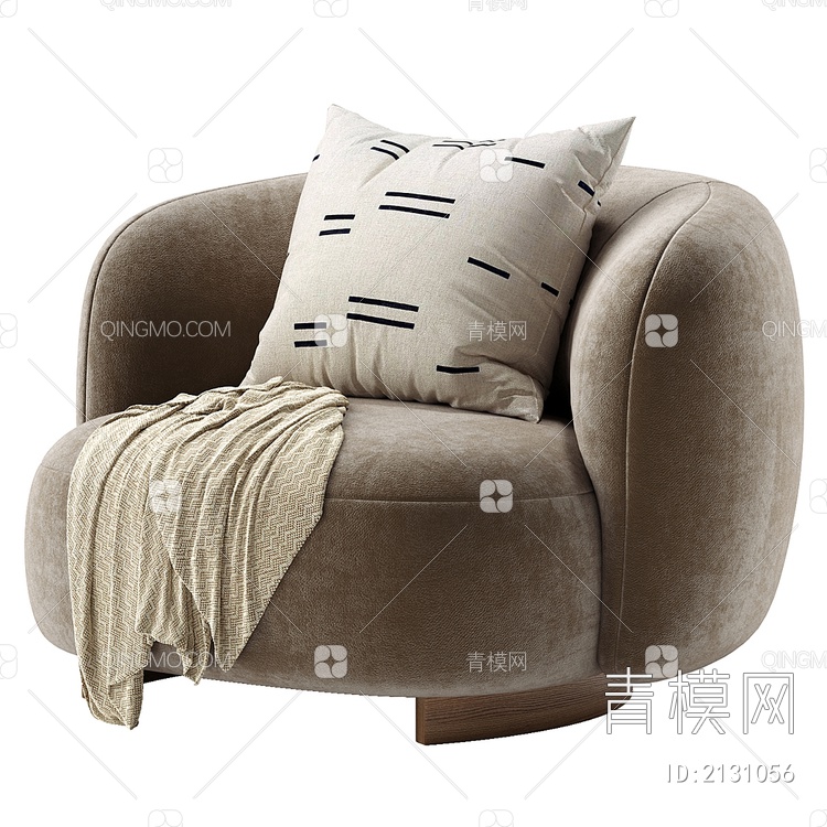 单人沙发3D模型下载【ID:2131056】
