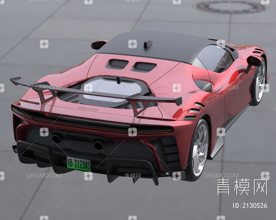 2024款法拉利SF90Stradale超级跑车3D模型下载【ID:2130526】