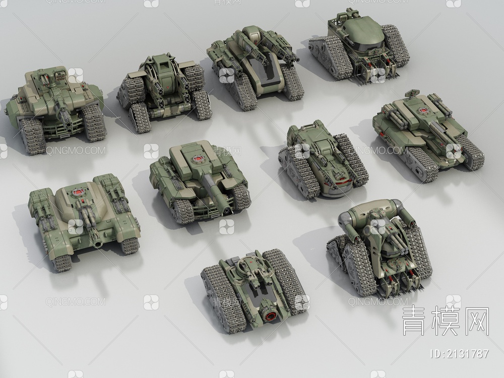 坦克组合SU模型下载【ID:2131787】