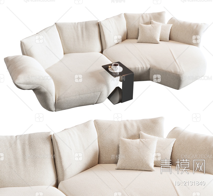 异形沙发  多人沙发3D模型下载【ID:2131840】