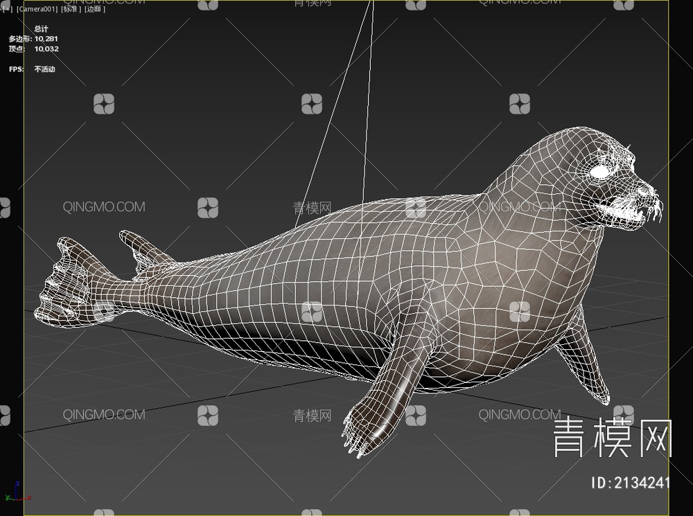 竖琴海豹格陵兰海豹 恋冰海豹 天琴海豹 动物3D模型下载【ID:2134241】
