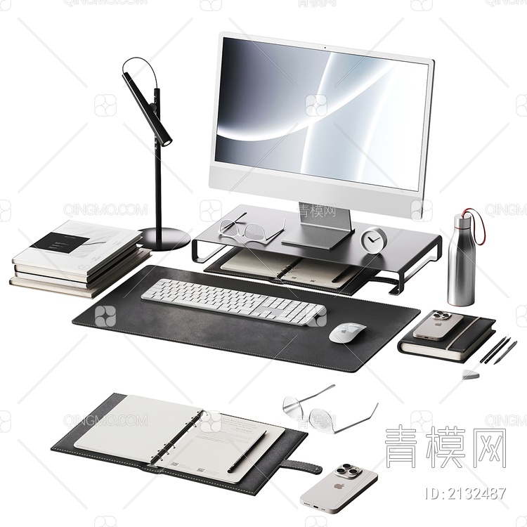 办公桌摆件3D模型下载【ID:2132487】