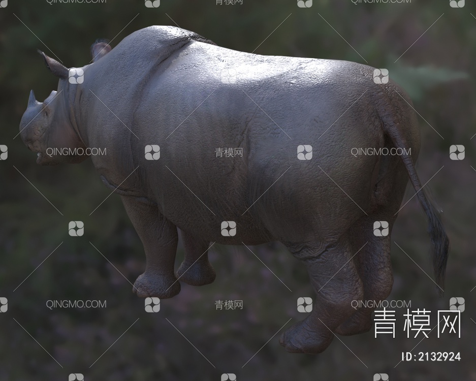 苏门答腊犀 苏门犀 双角犀 亚洲双角犀 毛犀 牛 牛犀科双角犀属动物3D模型下载【ID:2132924】