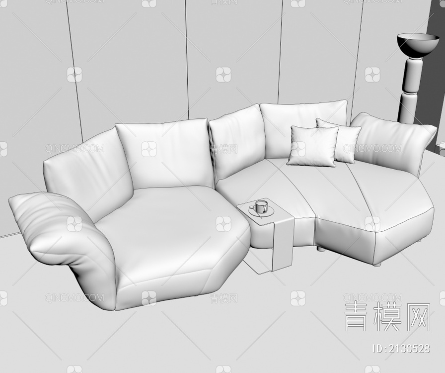 异形沙发  多人沙发3D模型下载【ID:2130528】