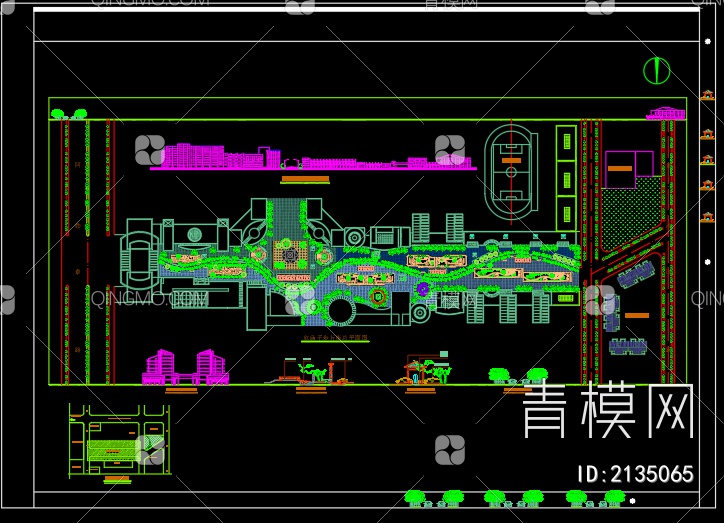 步行街总平面图【ID:2135065】