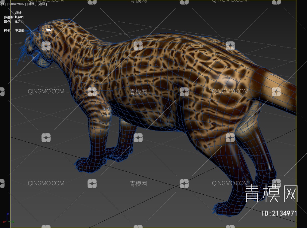 北美洲父猫牛鬣兽科生物动物3D模型下载【ID:2134971】