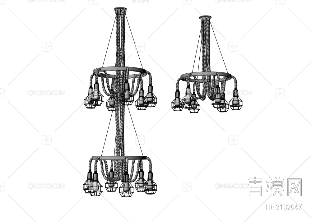 吊灯 餐厅吊灯3D模型下载【ID:2132067】