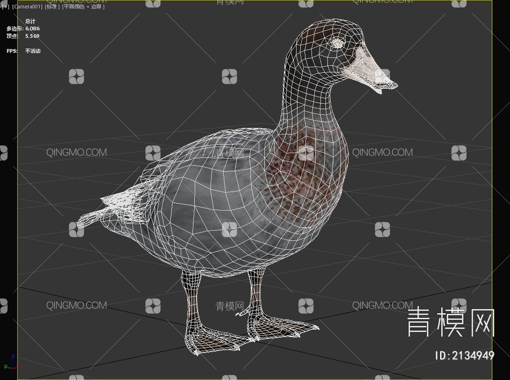 山蓝鸭山鸭蓝鸭生物动物3D模型下载【ID:2134949】