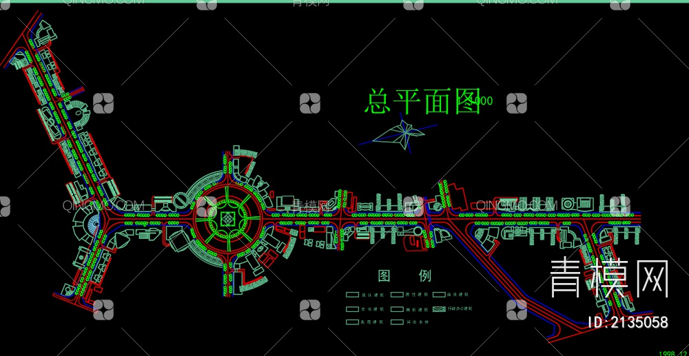 步行街(一)总平面图【ID:2135058】