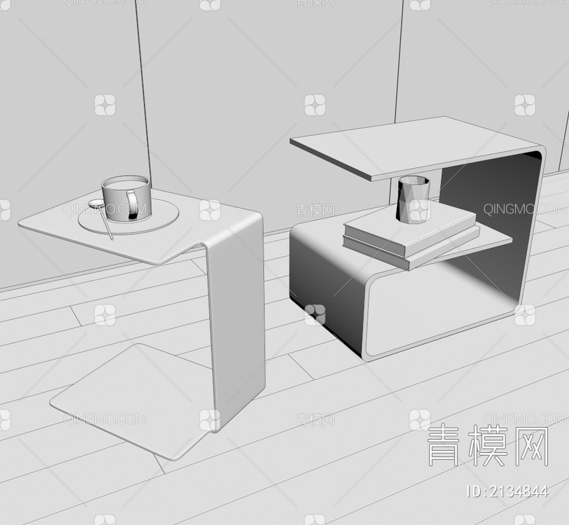 亚克力床头柜  边几3D模型下载【ID:2134844】