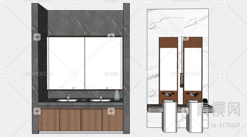 洗手间SU模型下载【ID:2135607】