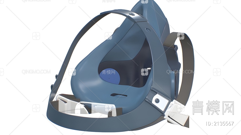 半面罩可重复使用呼吸器3D模型下载【ID:2135567】