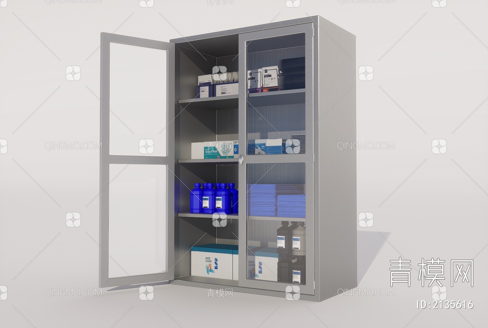 医疗存储柜3D模型下载【ID:2135616】