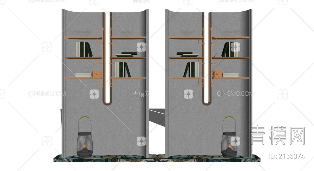 书架SU模型下载【ID:2135374】