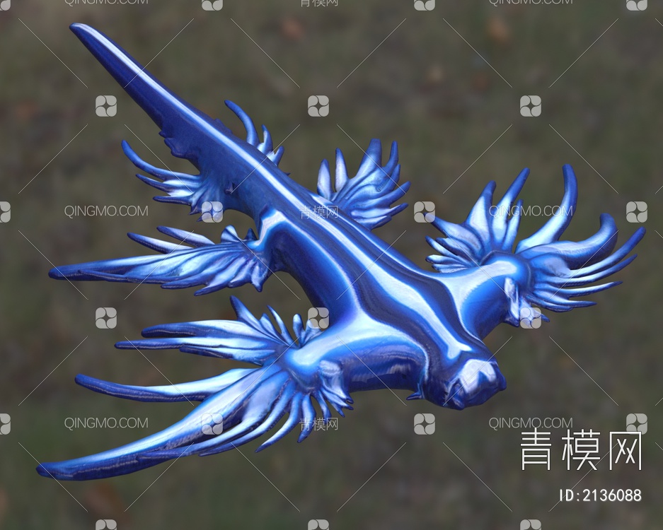 蓝龙蛞蝓青龙蛞蝓鼻涕虫3D模型下载【ID:2136088】