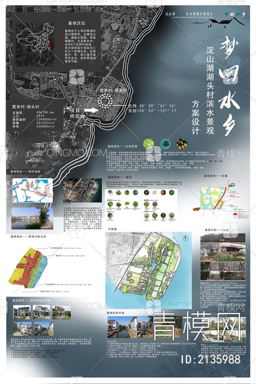 PSD免抠滨水乡村公园景观规划展板psd下载【ID:2135988】