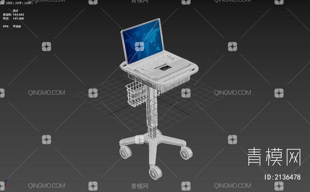 移动笔记本电脑车3D模型下载【ID:2136478】