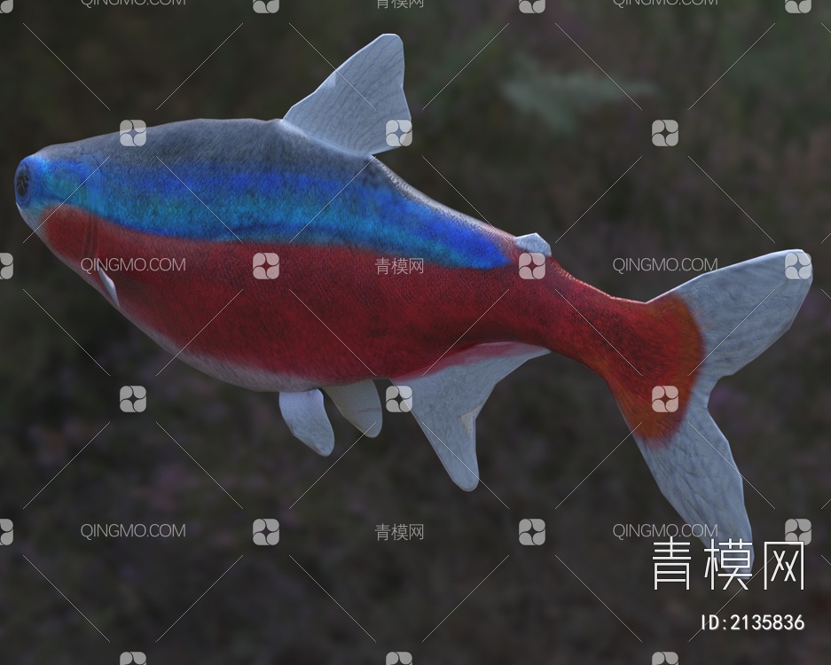 新红莲灯新日光灯鱼3D模型下载【ID:2135836】