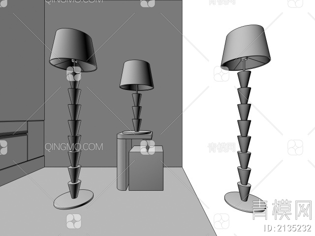 落地灯3D模型下载【ID:2135232】