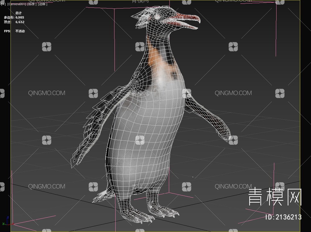 诺氏剑喙企鹅 巨型企鹅 海洋生物 动物3D模型下载【ID:2136213】