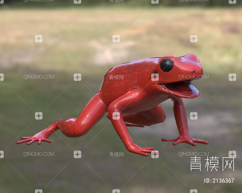 黑耳曼蛙曼蛙科曼蛙属动物3D模型下载【ID:2136367】