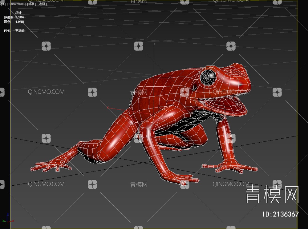 黑耳曼蛙曼蛙科曼蛙属动物3D模型下载【ID:2136367】