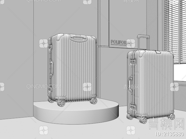 POLIFORM箱包 行李箱 拉杆箱 密码箱3D模型下载【ID:2135880】