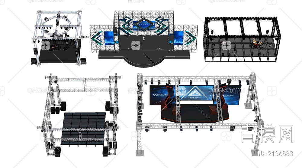 户外舞台SU模型下载【ID:2136883】