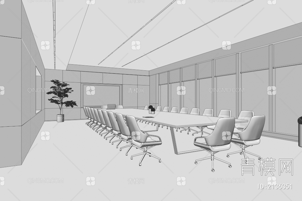 会议室3D模型下载【ID:2136351】