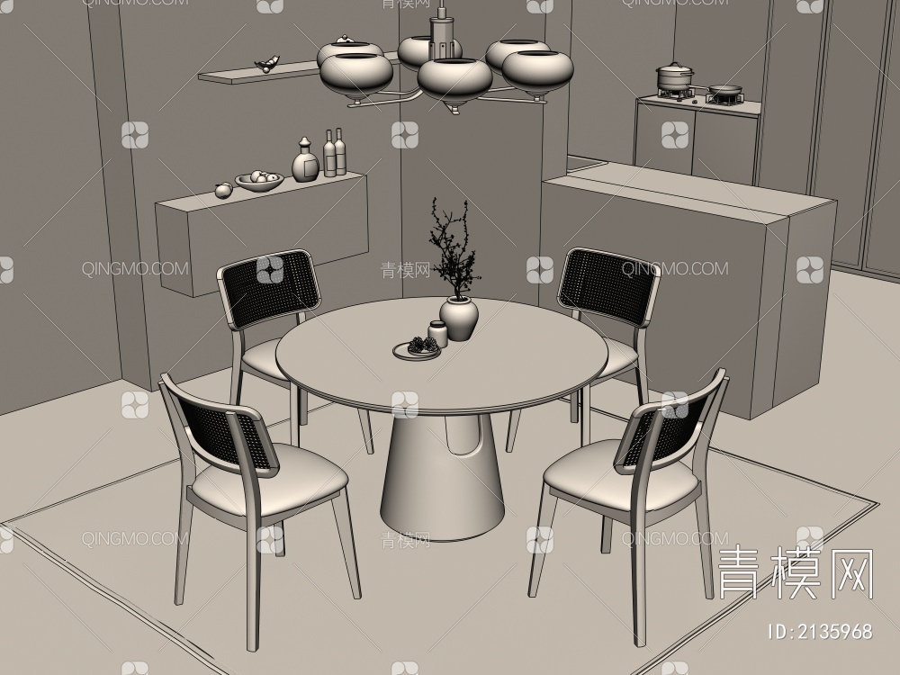 餐厅3D模型下载【ID:2135968】