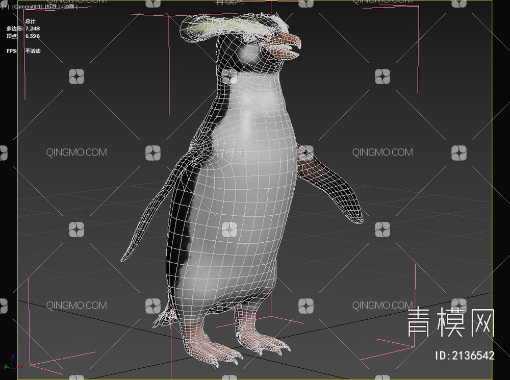 黄眉企鹅 峡湾企鹅 凤冠企鹅 福德兰企鹅3D模型下载【ID:2136542】