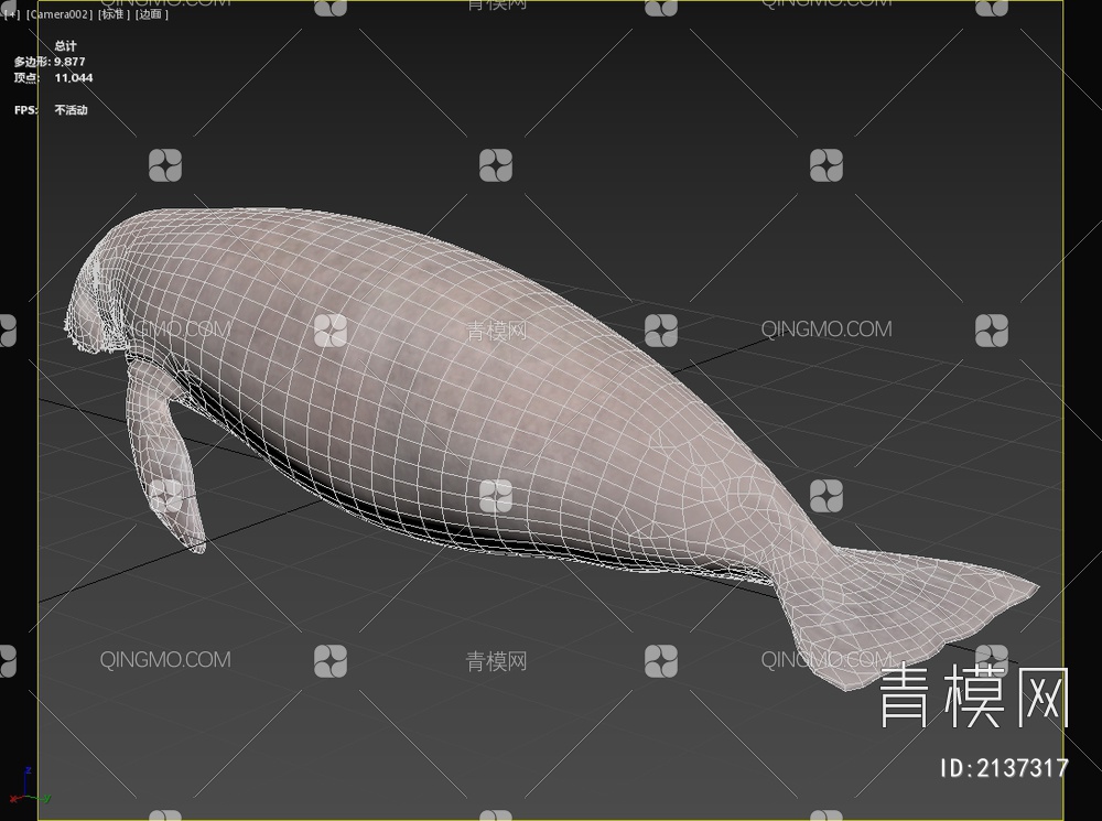 儒艮海牛人鱼 美人鱼 南海牛动物3D模型下载【ID:2137317】