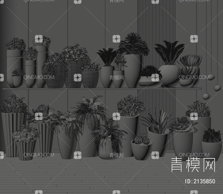 植物 盆栽3D模型下载【ID:2135850】