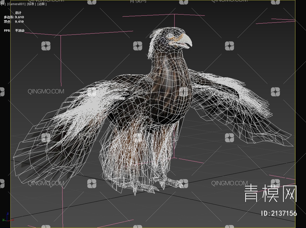 红腿巨隼 红腿卡拉鹰 动物3D模型下载【ID:2137156】