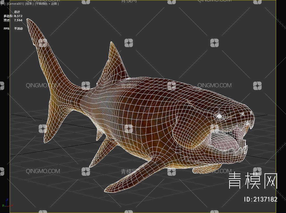 邓氏鱼胴壳鱼3D模型下载【ID:2137182】