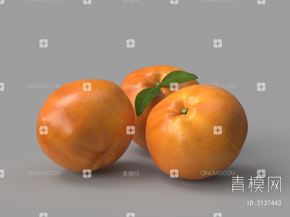 水果橘子3D模型下载【ID:2137443】