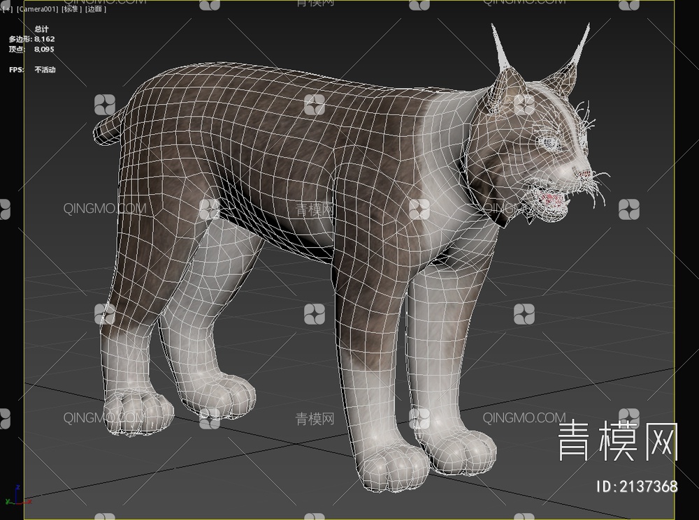 加拿大猞猁北美猞猁山猫大山猫动物3D模型下载【ID:2137368】