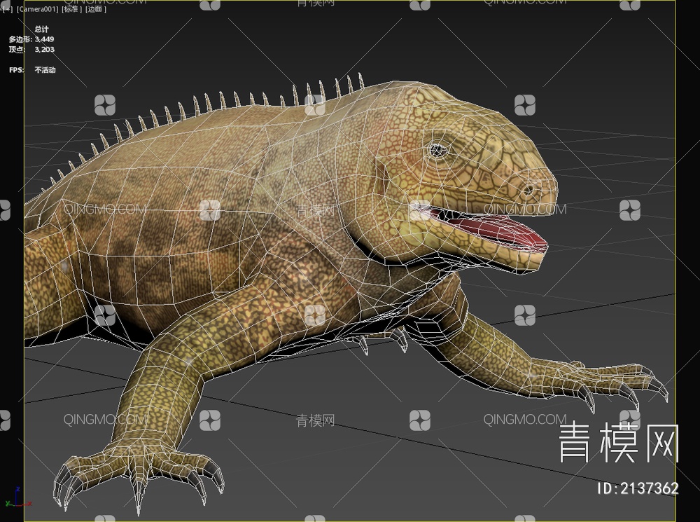 巴灵顿岛陆鬣蜥圣达菲岛陆鬣蜥动物3D模型下载【ID:2137362】